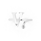 Luxury V Initial Open Ring for Women in Gold Tone
