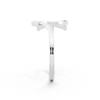 Sculptural X Initial Open Ring Lab Grown Diamond Look Design
