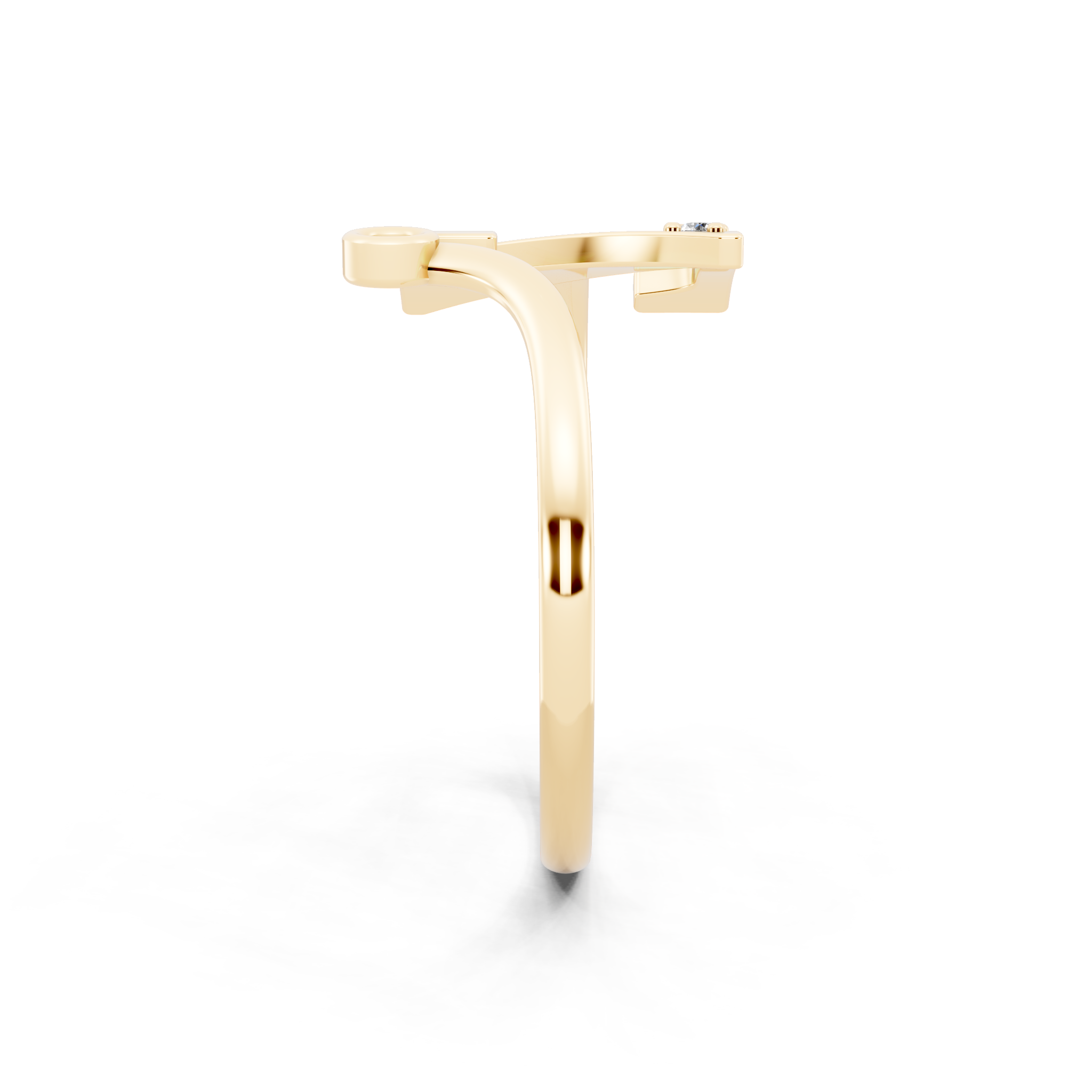 Contemporary Z Alphabet Ring for Women with Sparkling Stone