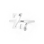 Contemporary Z Alphabet Ring for Women with Sparkling Stone