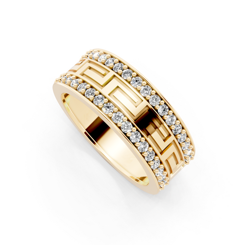 Luxury Geometric Lab Grown Diamond Band Ring for Modern Elegance