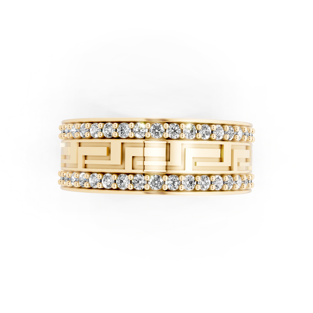 Luxury Geometric Lab Grown Diamond Band Ring for Modern Elegance