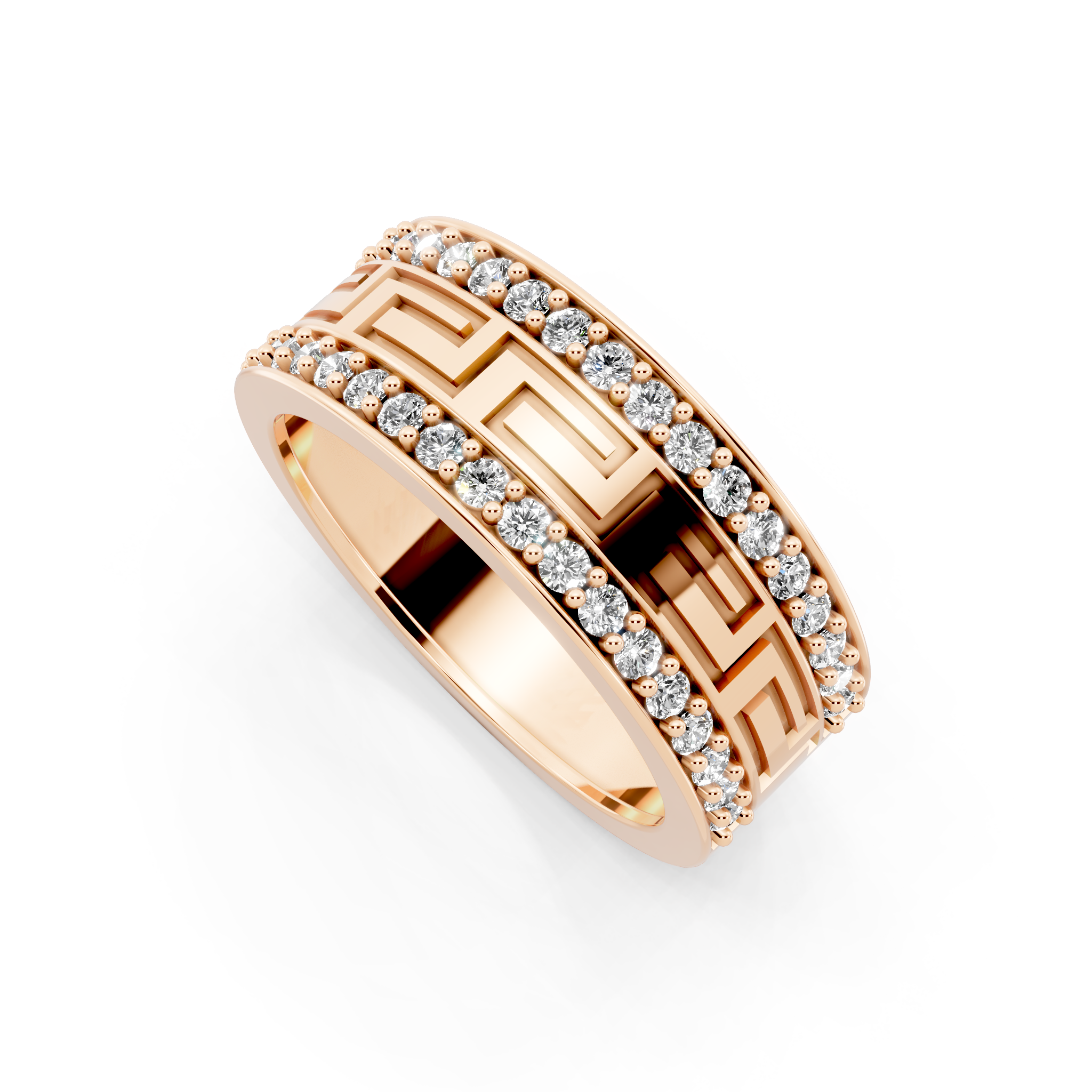Luxury Geometric Lab Grown Diamond Band Ring for Modern Elegance