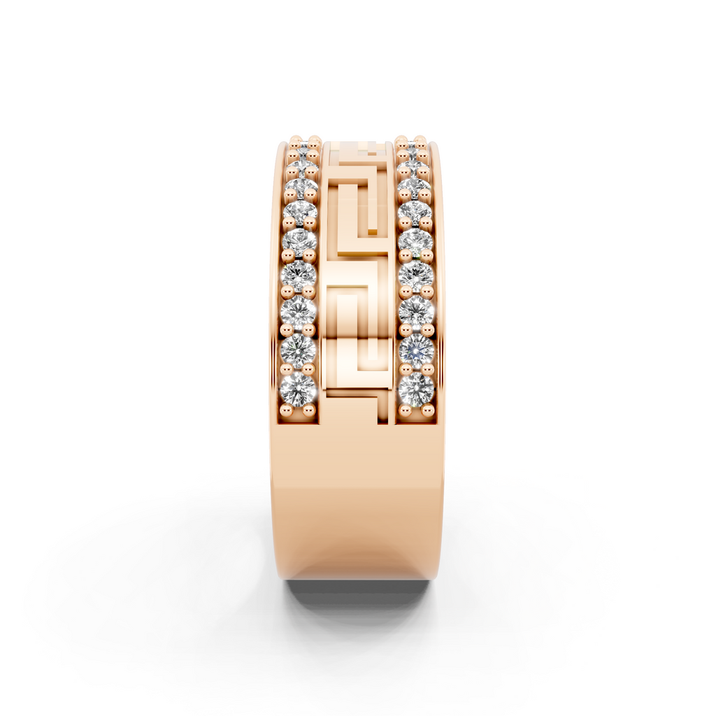 Luxury Geometric Lab Grown Diamond Band Ring for Modern Elegance