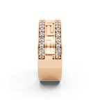 Luxury Geometric Lab Grown Diamond Band Ring for Modern Elegance