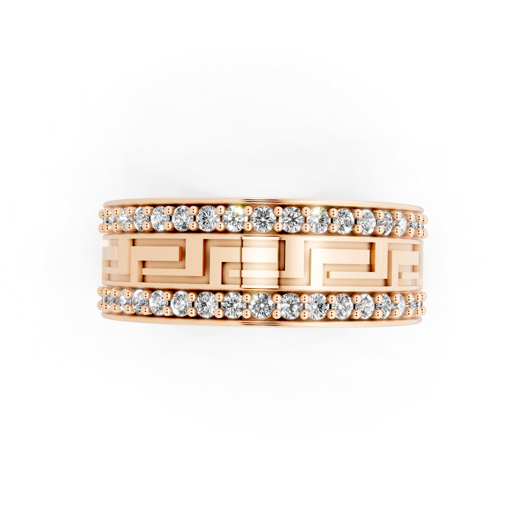 Luxury Geometric Lab Grown Diamond Band Ring for Modern Elegance