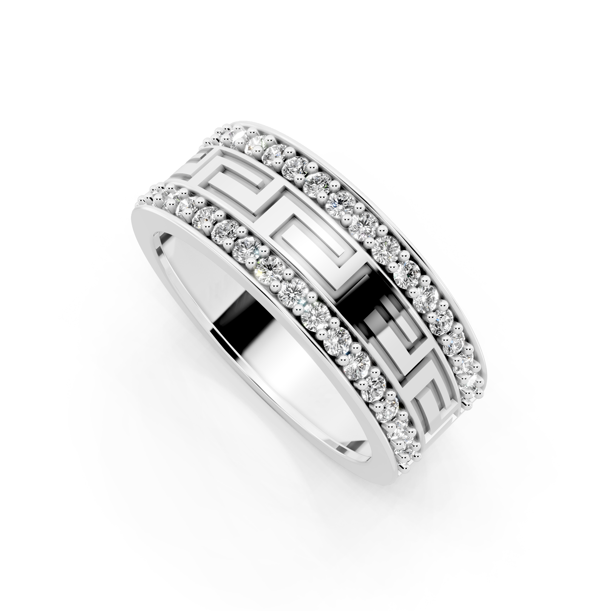 Luxury Geometric Lab Grown Diamond Band Ring for Modern Elegance