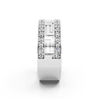 Luxury Geometric Lab Grown Diamond Band Ring for Modern Elegance