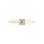 Minimalist Princess Cut Lab Grown Diamond Statement Ring for Anniversary