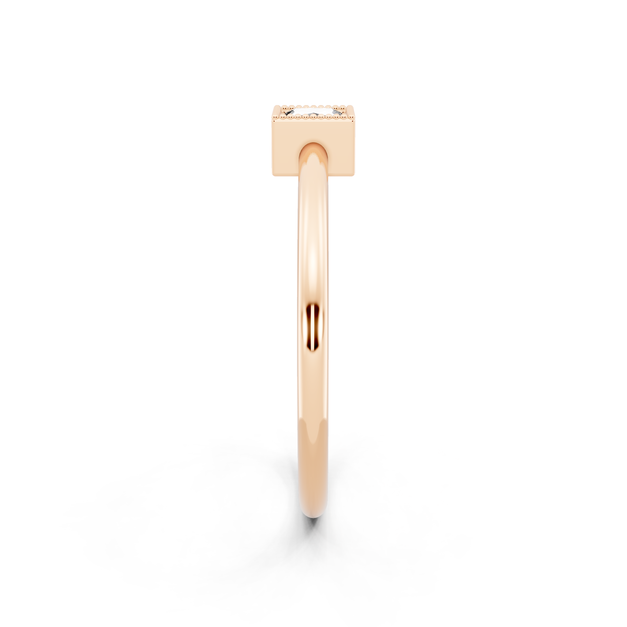 Minimalist Princess Cut Lab Grown Diamond Statement Ring for Anniversary