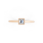 Minimalist Princess Cut Lab Grown Diamond Statement Ring for Anniversary