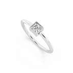 Minimalist Princess Cut Lab Grown Diamond Statement Ring for Anniversary