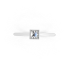 Minimalist Princess Cut Lab Grown Diamond Statement Ring for Anniversary