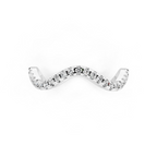 Sculptural Wave Ring with Round Brilliant Lab Created Diamond in 14K Gold