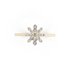Floral Brilliant Lab Grown Diamond Cluster Proposal Ring for Girlfriend