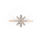 Floral Brilliant Lab Grown Diamond Cluster Proposal Ring for Girlfriend