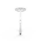 Floral Brilliant Lab Grown Diamond Cluster Proposal Ring for Girlfriend