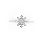 Floral Brilliant Lab Grown Diamond Cluster Proposal Ring for Girlfriend