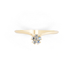 Delicate Lab Grown Diamond Flower Ring in Rose, White & Gold