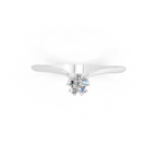 Delicate Lab Grown Diamond Flower Ring in Rose, White & Gold