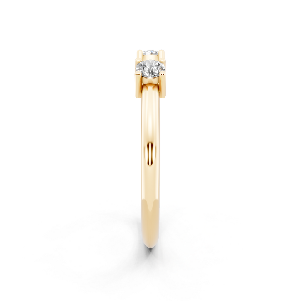 Twin Open Solitaire Lab Grown Diamond Ring