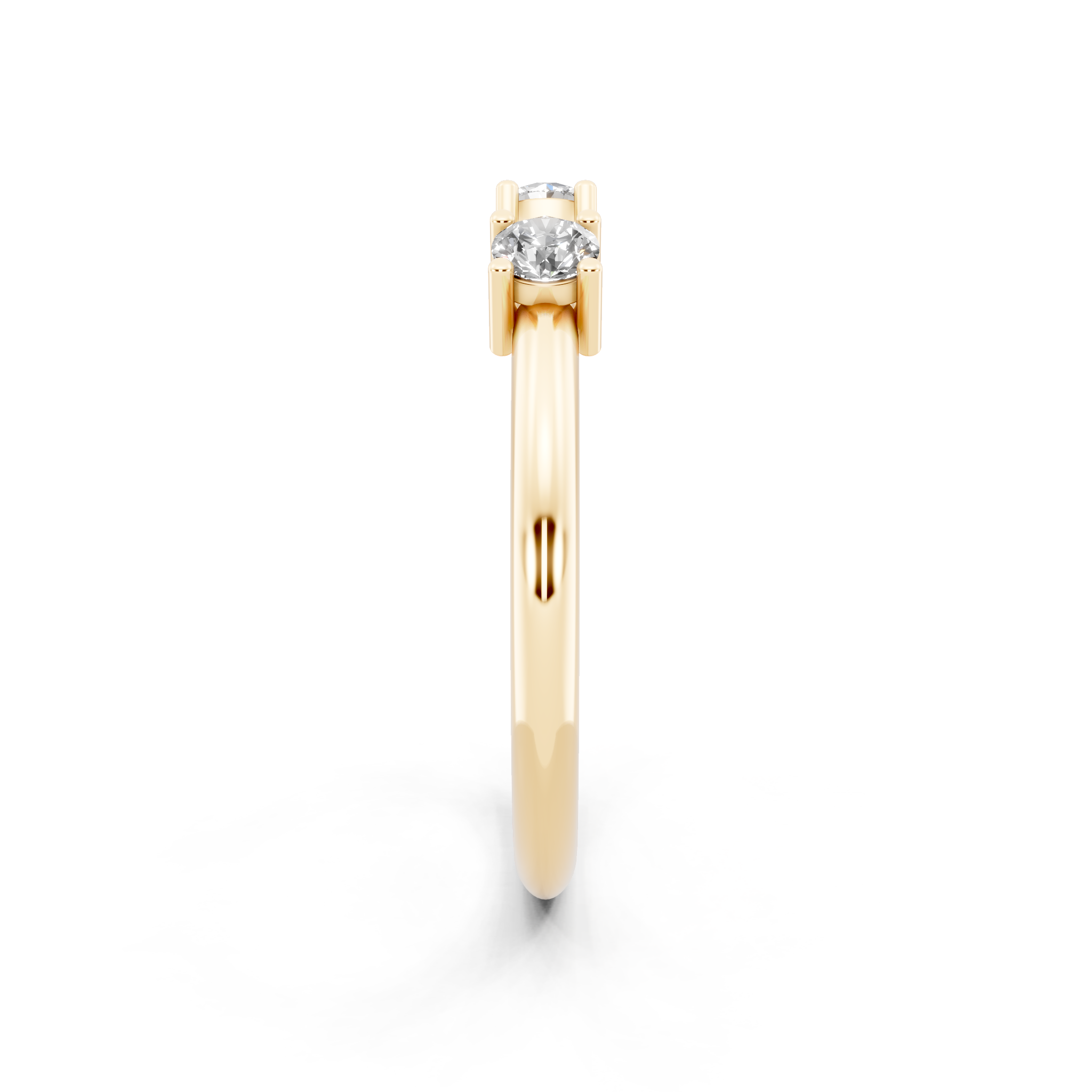 Twin Open Solitaire Lab Grown Diamond Ring