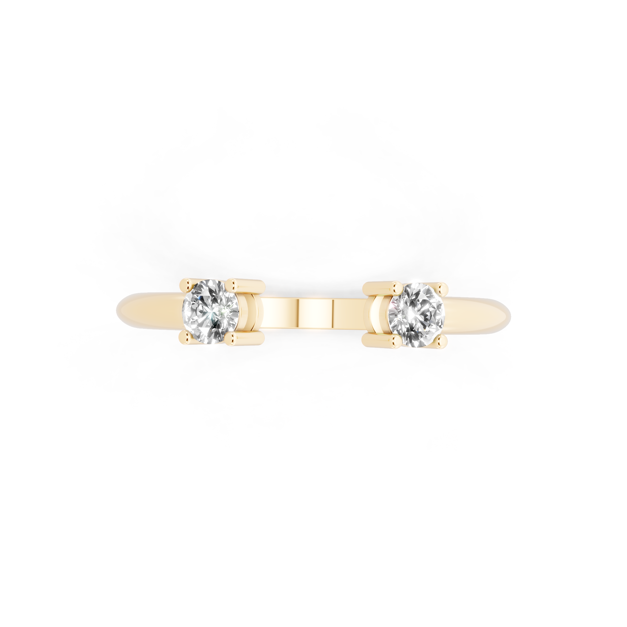 Twin Open Solitaire Lab Grown Diamond Ring