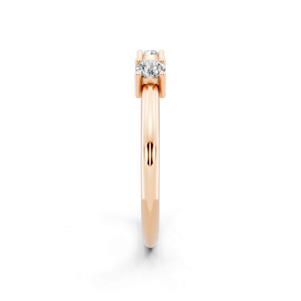 Twin Open Solitaire Lab Grown Diamond Ring