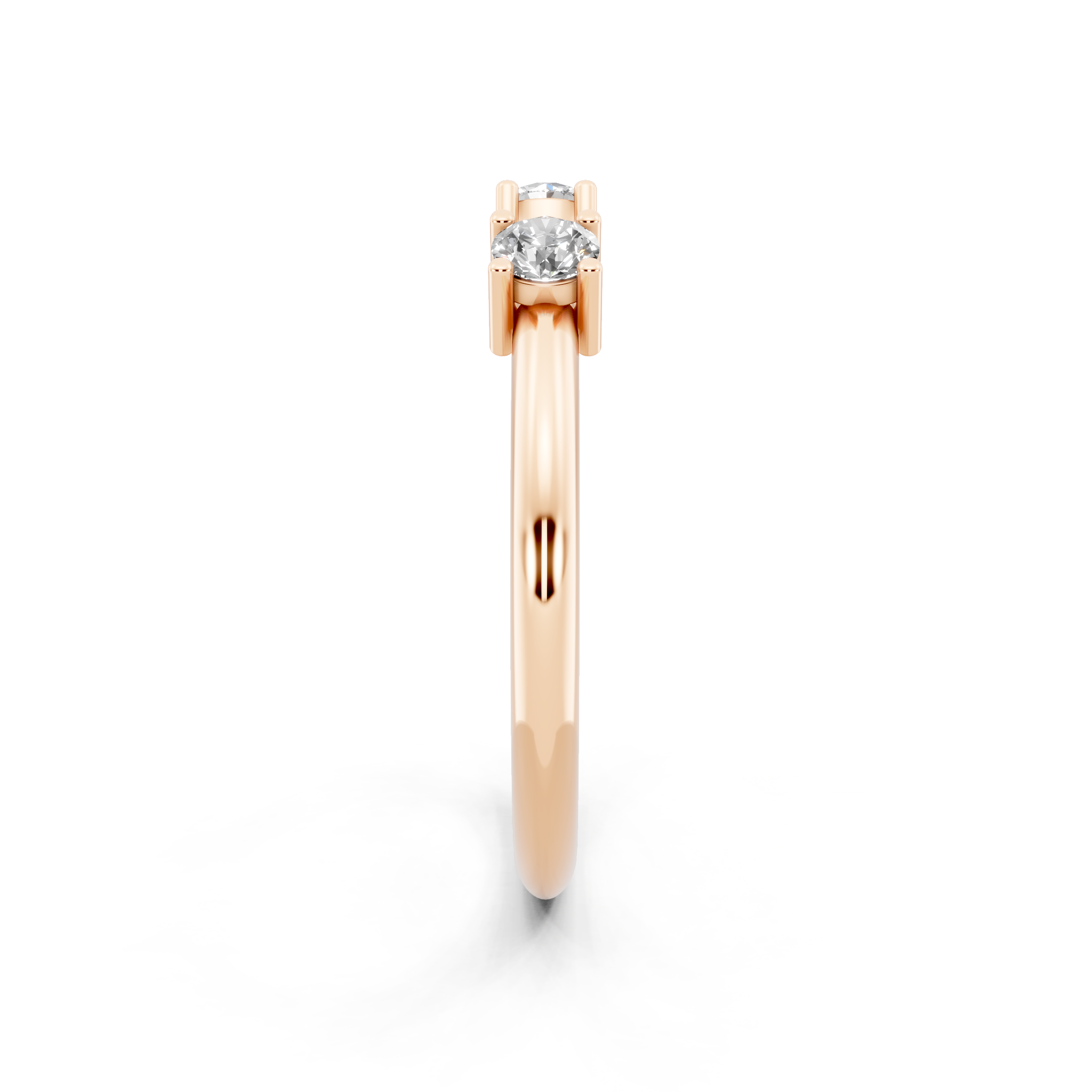 Twin Open Solitaire Lab Grown Diamond Ring