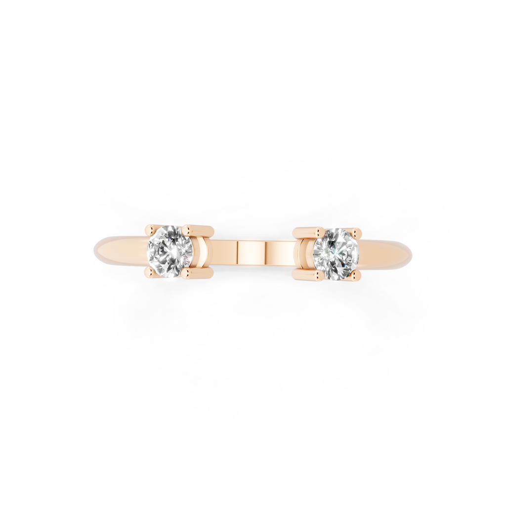 Twin Open Solitaire Lab Grown Diamond Ring