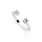 Twin Open Solitaire Lab Grown Diamond Ring