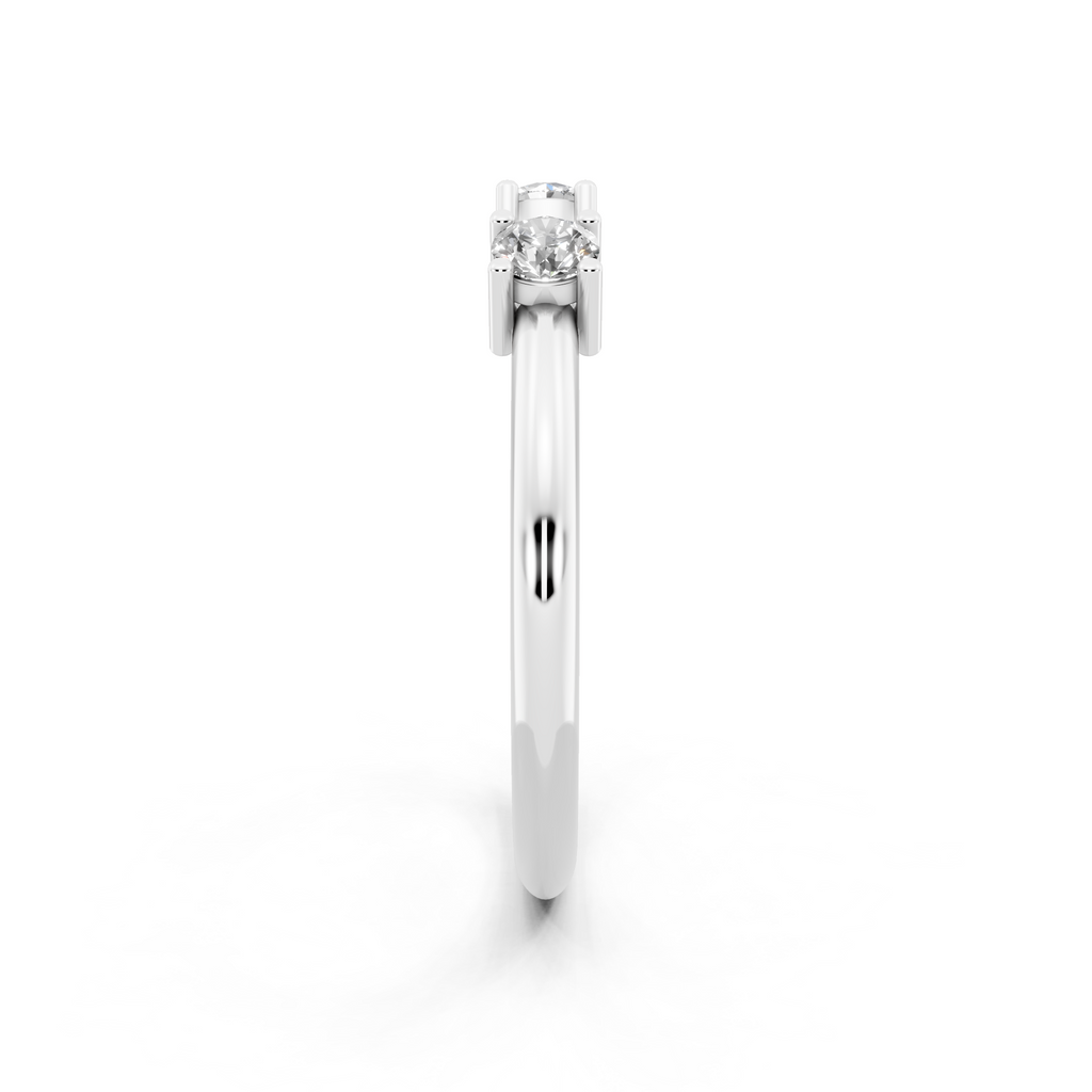 Twin Open Solitaire Lab Grown Diamond Ring