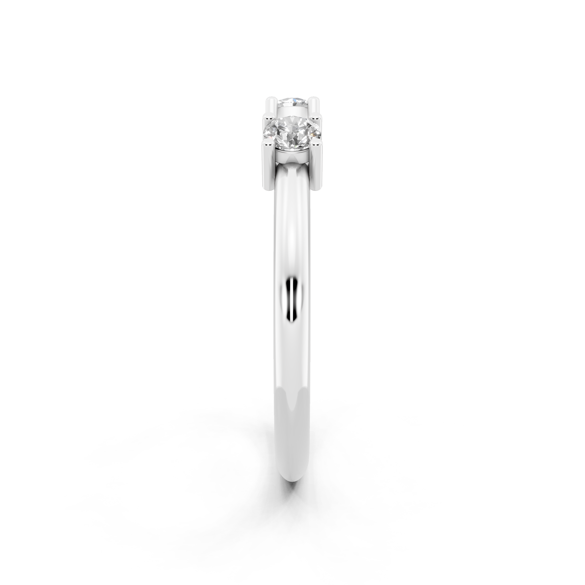 Twin Open Solitaire Lab Grown Diamond Ring
