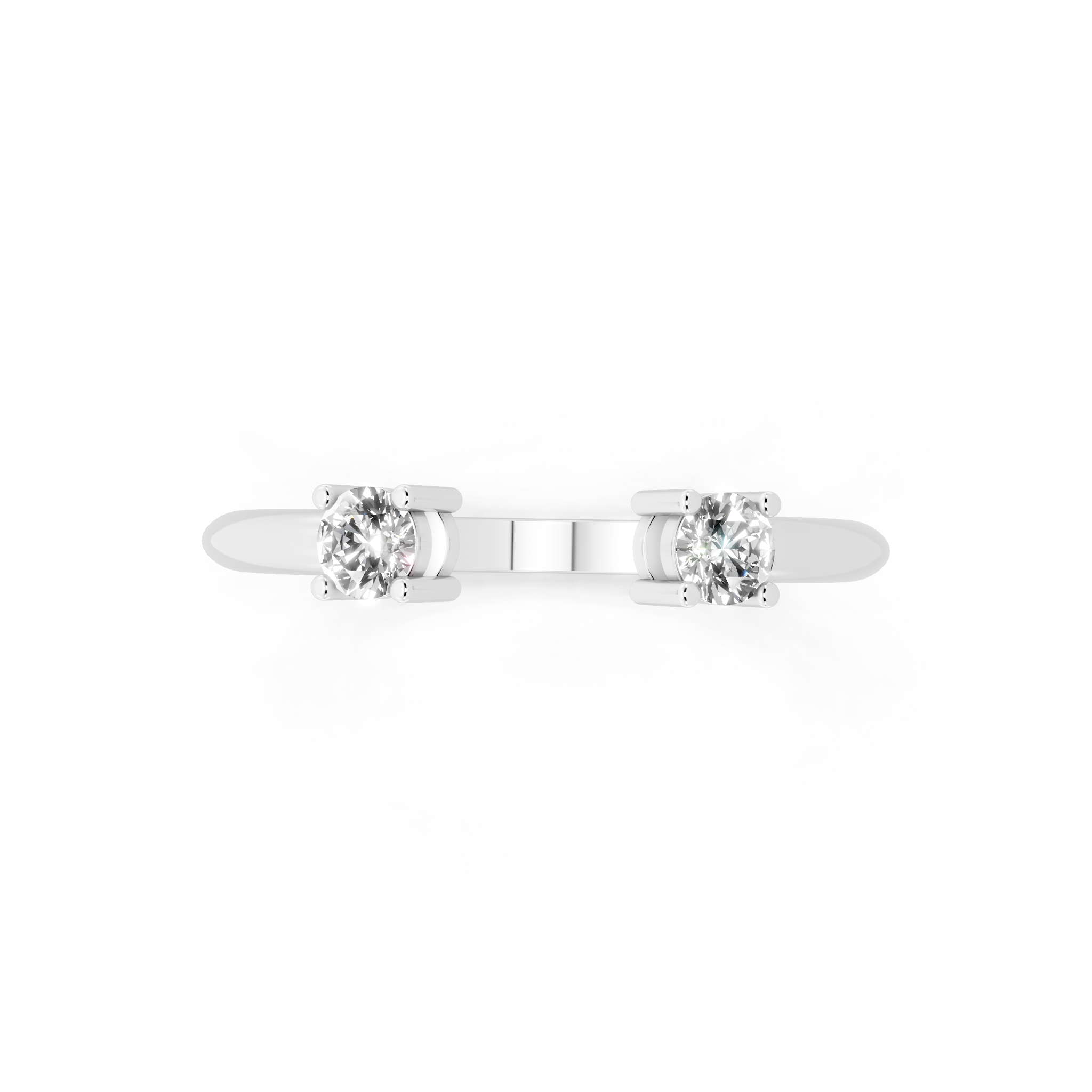 Twin Open Solitaire Lab Grown Diamond Ring
