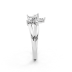 Elegant Floral Bypass Ring with Round & Marquise Brilliant Lab Grown Diamond