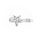 Elegant Floral Bypass Ring with Round & Marquise Brilliant Lab Grown Diamond