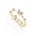 Fancy Butterfly Bloom Open Lab Grown Diamond Anniversary Ring By Lume Jewels