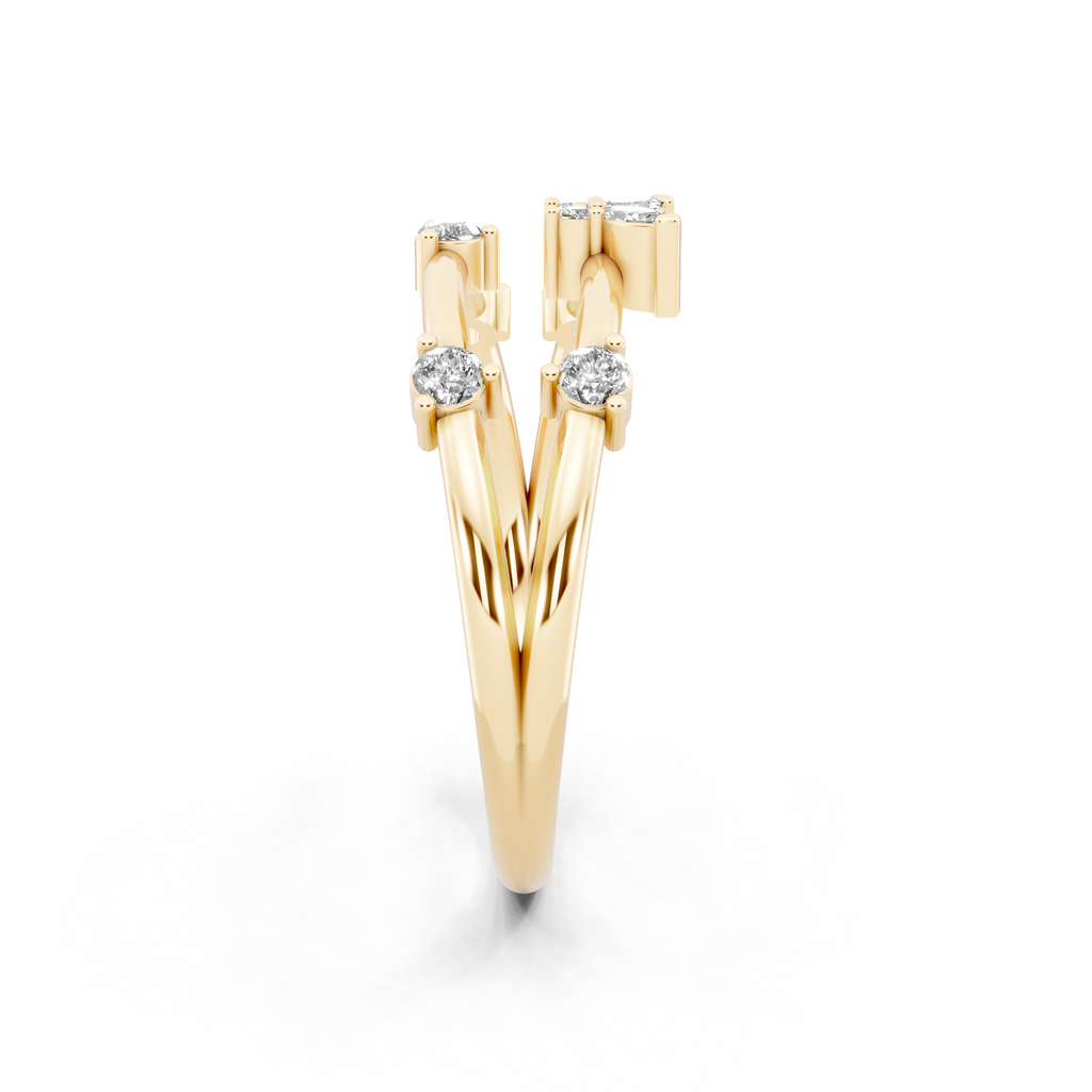 Fancy Butterfly Bloom Open Lab Grown Diamond Anniversary Ring By Lume Jewels