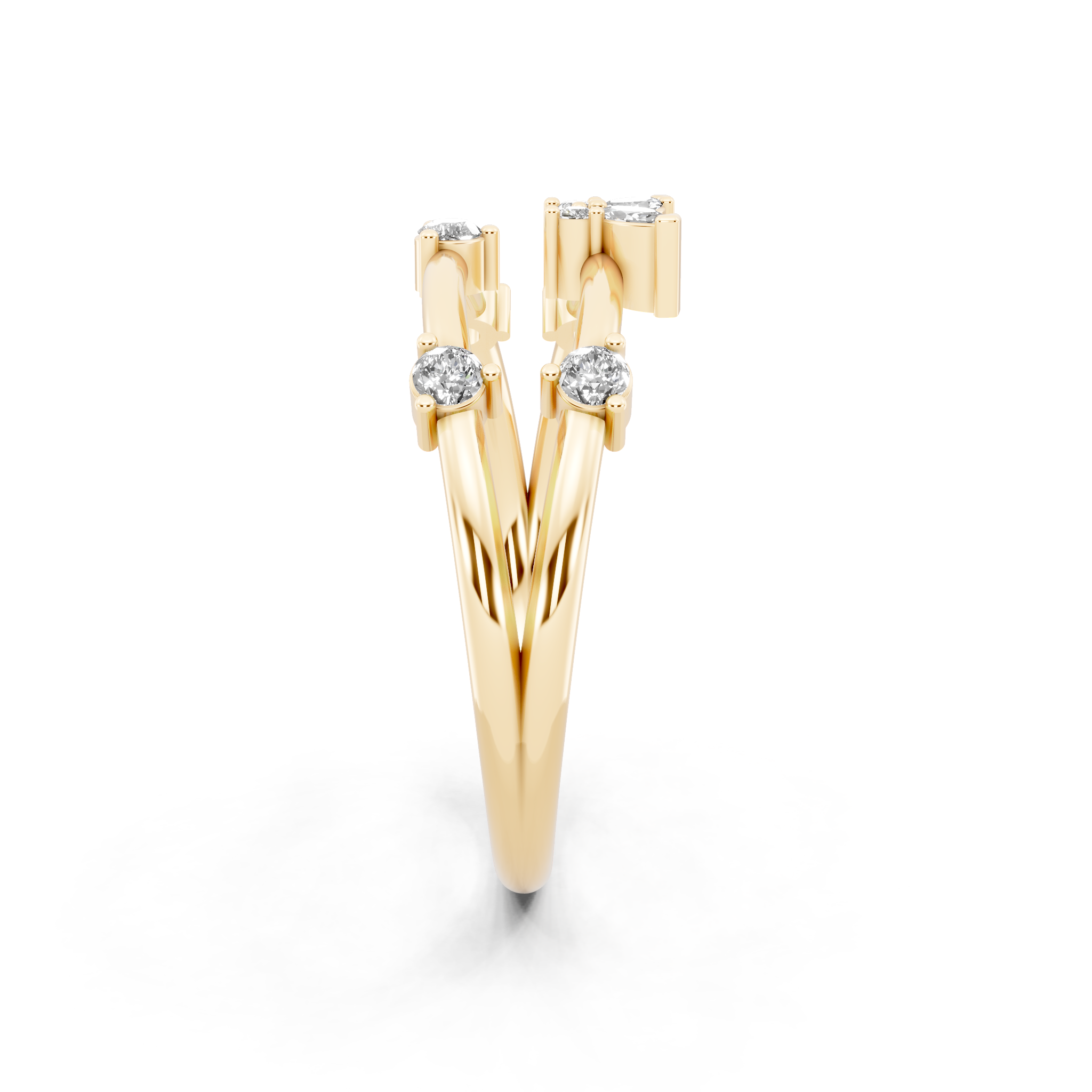 Fancy Butterfly Bloom Open Lab Grown Diamond Anniversary Ring By Lume Jewels