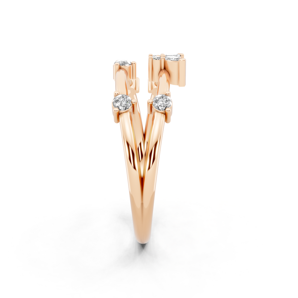 Fancy Butterfly Bloom Open Lab Grown Diamond Anniversary Ring By Lume Jewels