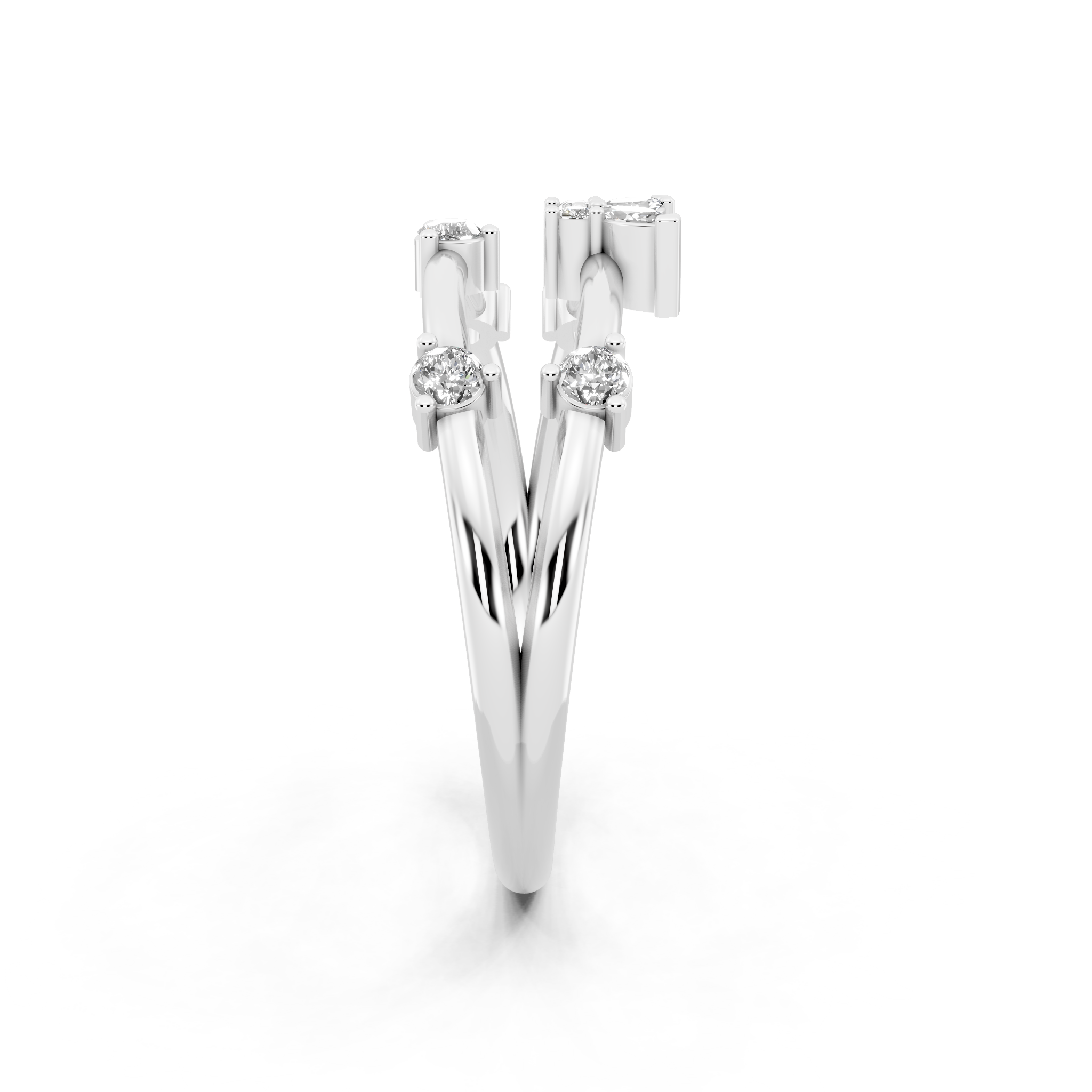 Fancy Butterfly Bloom Open Lab Grown Diamond Anniversary Ring By Lume Jewels