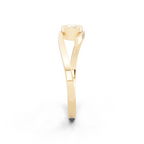 Minimal Bezel Set Round Cut Lab Grown Diamond Solitaire Proposal Ring