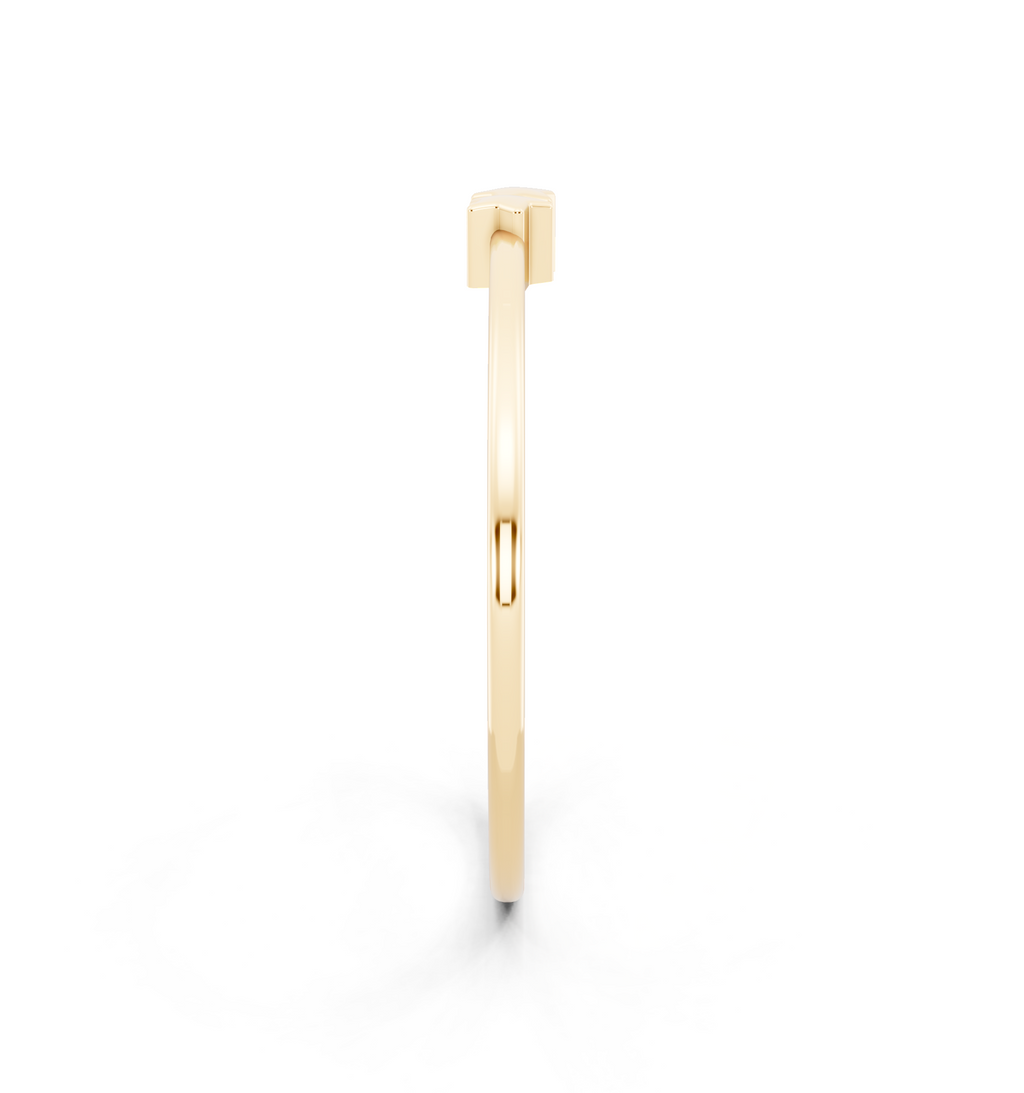 Minimal Celestial Double Star Band Ring in Yellow, White, Rose Gold by LJ