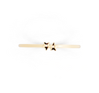 Minimal Celestial Double Star Band Ring in Yellow, White, Rose Gold by LJ