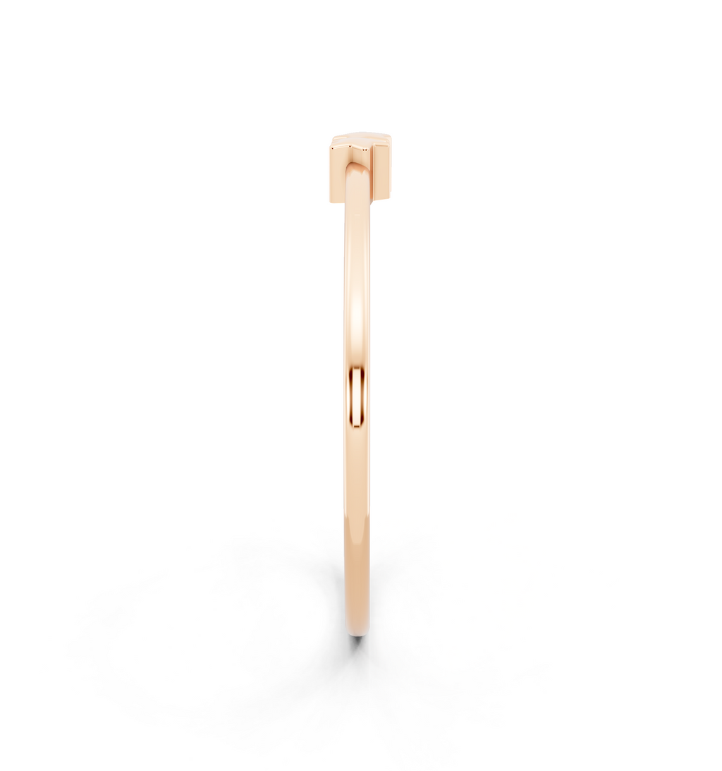 Minimal Celestial Double Star Band Ring in Yellow, White, Rose Gold by LJ