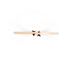 Minimal Celestial Double Star Band Ring in Yellow, White, Rose Gold by LJ
