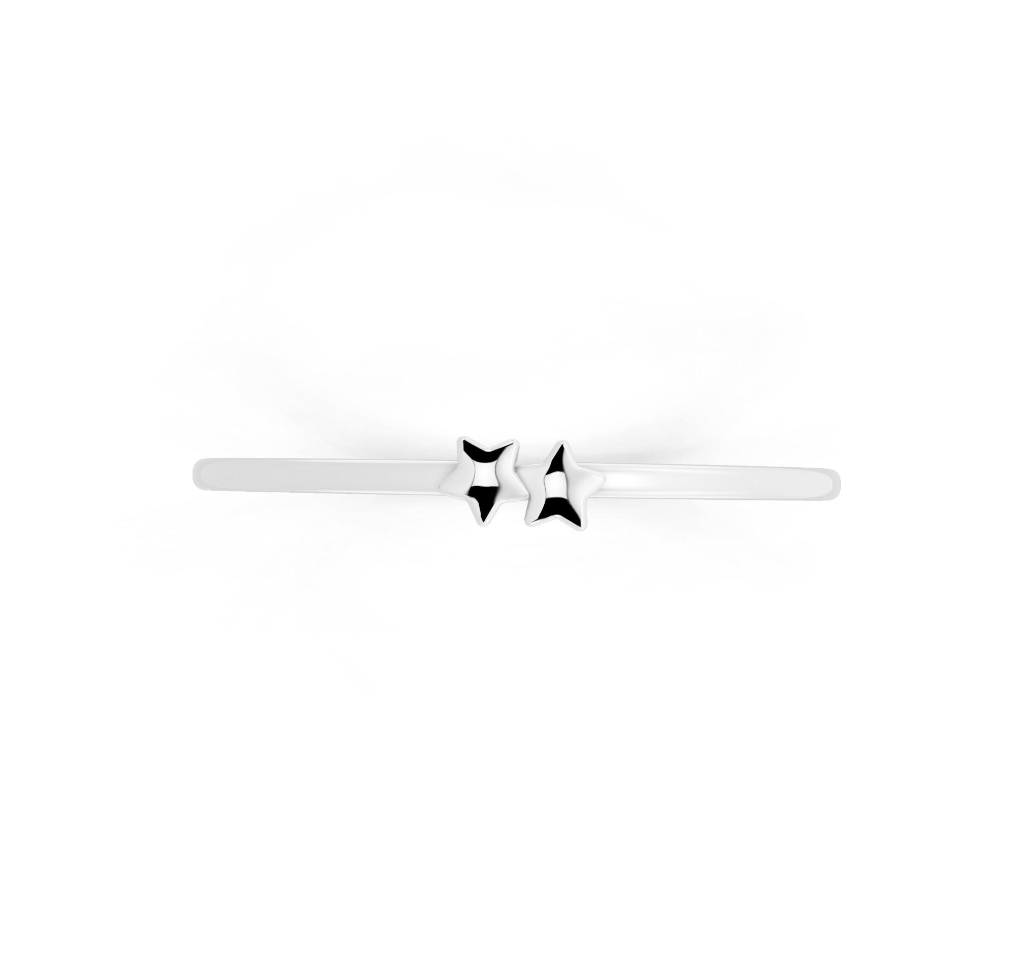 Minimal Celestial Double Star Band Ring in Yellow, White, Rose Gold by LJ