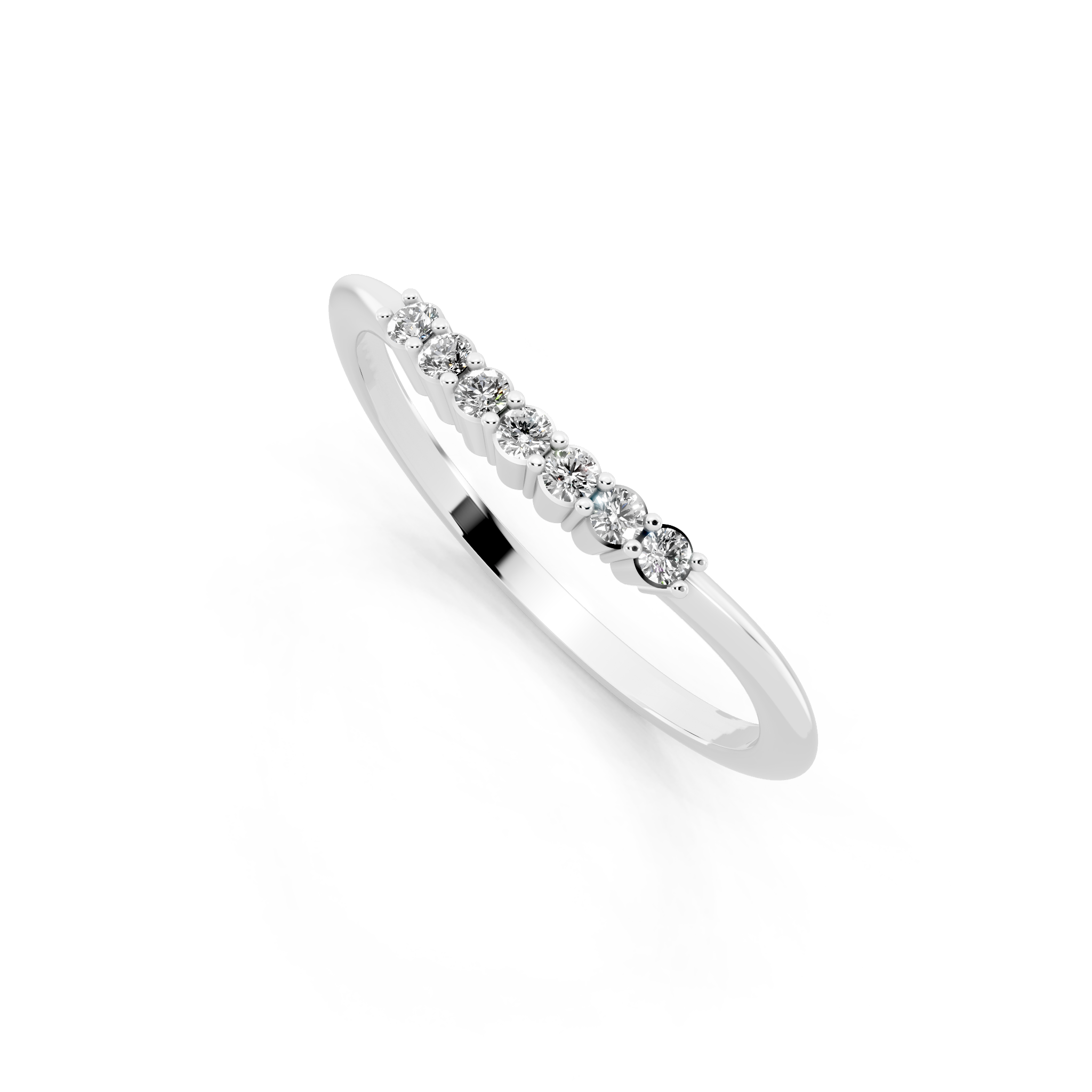 Minimal Arc Lab Grown Diamond Band Ring