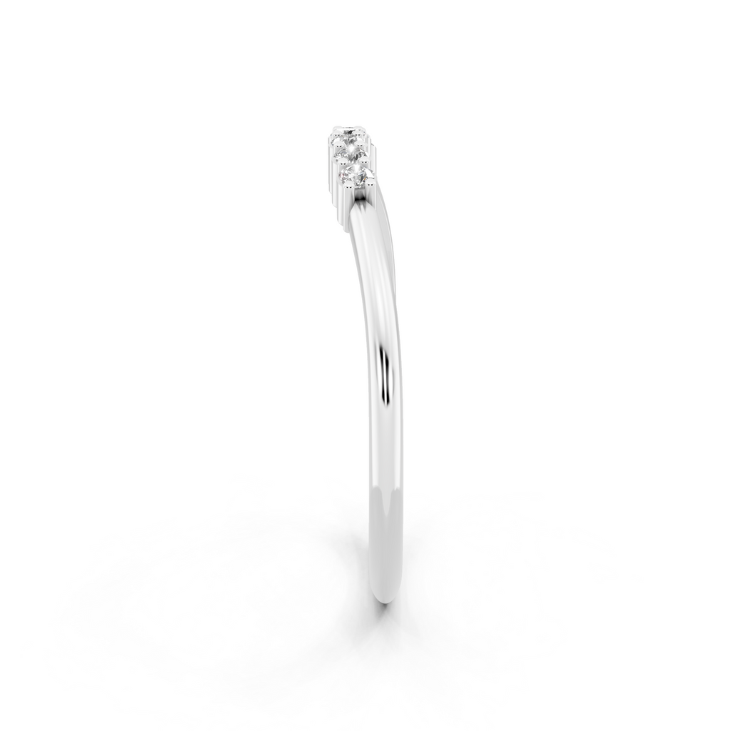 Minimal Arc Lab Grown Diamond Band Ring