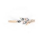 Elegant Marquise Cut Lab Grown Diamond Leaf Design Wedding Ring for Women